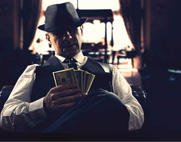 vintage Italian mafia gangster in 1930's in New York