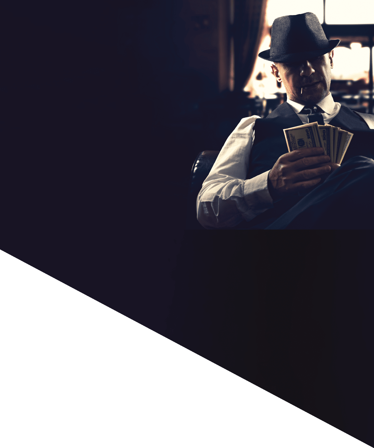 vintage Italian mafia gangster in 1930's in New York