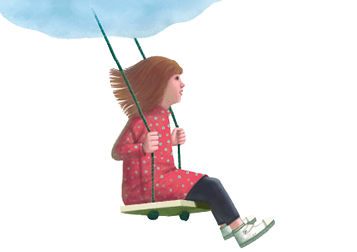 illustration of kid, imagination, dream, freedom and happiness. surreal painting illustration isolated on a white background. child art. artwork