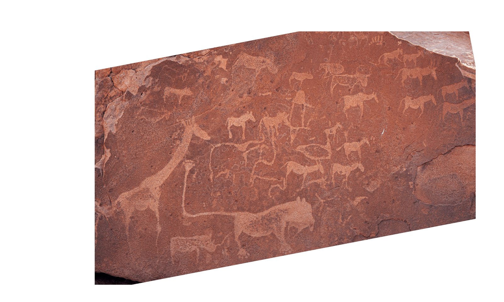 Bushman engravings at Twyfelfontein, UNESCO World Heritage site, Damaraland, Kuene Region, Namibia