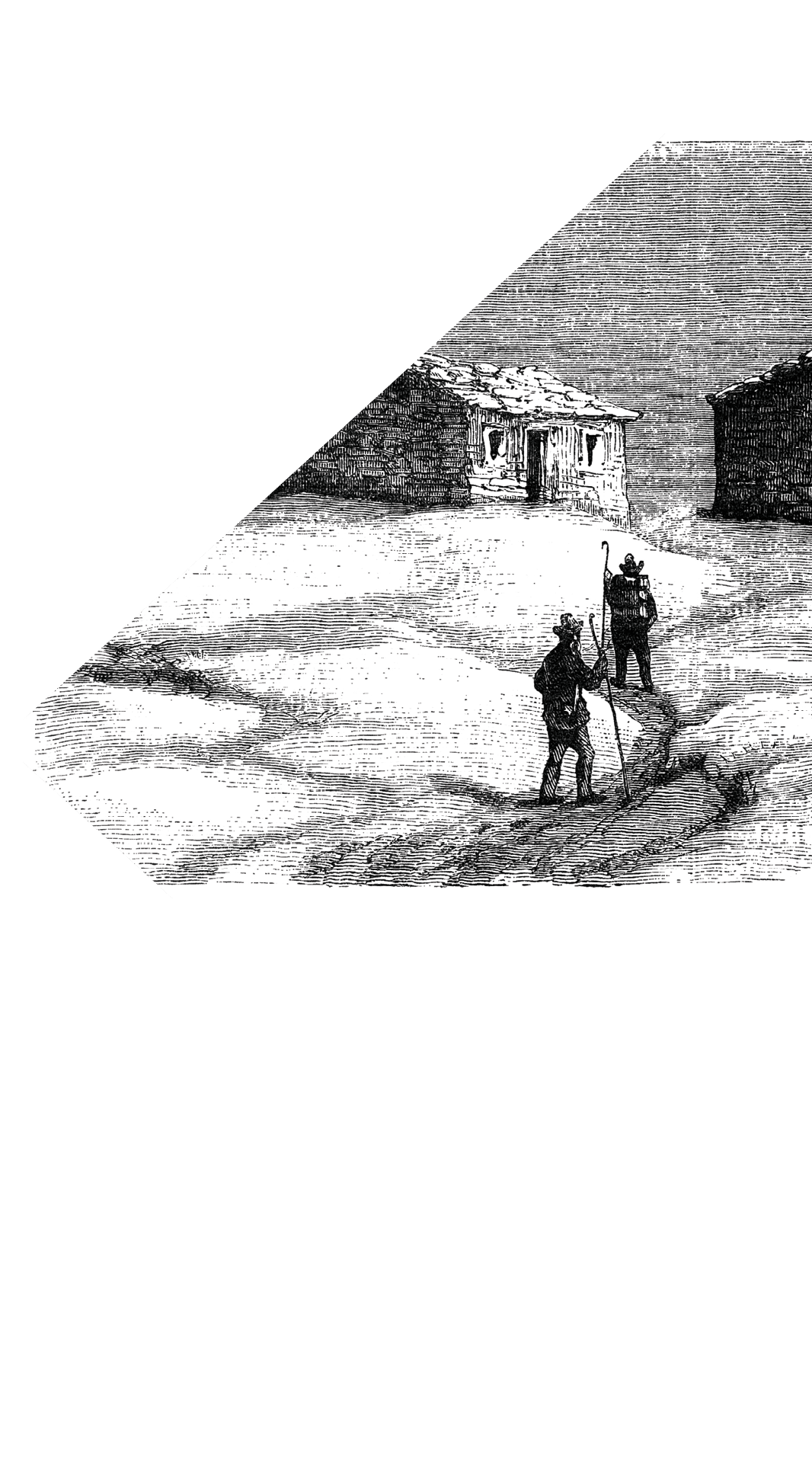 An illustration from “The Family Friend" published by S.W. Partridge & Co. (London, 1875). The summit of Monte Rosa, the highest mountain in Switzerland. The route on the east face was opened only in 1873.